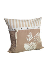 Carregar imagem no visualizador da galeria, Maritime Kissenhülle, Kissenbezug, Landhausstil Kissen, Dekokissen beige /weiß