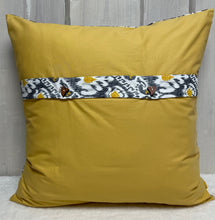Lade das Bild in den Galerie-Viewer, Landhausstil Kissenhülle * Kissenbezug * Dekokissen „ Home Sweet Home „ Senfgelb/grau