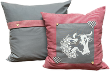 Lade das Bild in den Galerie-Viewer, Landhausstil Kissenhülle * Kissenbezug * Bauernstube Dekokissen * Kuh*