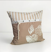 Carregar imagem no visualizador da galeria, Maritime Kissenhülle, Kissenbezug, Landhausstil Kissen, Dekokissen beige /weiß
