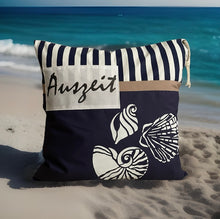 Lade das Bild in den Galerie-Viewer, Maritime Kissenhülle, Landhausstil Kissenbezug, Dekokissen * Auszeit*blau/weiß