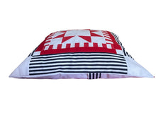 Carregar imagem no visualizador da galeria, Patchwork Kissenhülle, Landhausstil Kissenbezug, rot/weiß 40x40cm