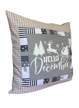Carregar imagem no visualizador da galeria, Patchwork Kissenhülle, Landhausstil Kissenbezug, grau /beige/weiß 50x50cm
