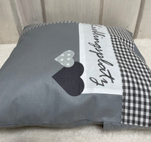 Lade das Bild in den Galerie-Viewer, Landhausstil Kissenhülle * Kissenbezug * Dekokissen * Lieblingsplatz * grau