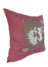 Lade das Bild in den Galerie-Viewer, Landhausstil Kissenhülle * Kissenbezug * Dekokissen * Kuh* rot/beige