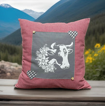 Lade das Bild in den Galerie-Viewer, Landhausstil Kissenhülle * Kissenbezug * Bauernstube Dekokissen * Kuh*