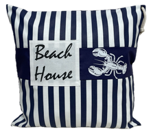 Lade das Bild in den Galerie-Viewer, Maritime Kissenhülle, Kissenbezug, Landhausstil Kissen, Dekokissen * Beach House * blau/weiß