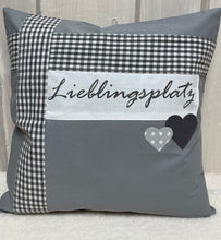 Lade das Bild in den Galerie-Viewer, Landhausstil Kissenhülle * Kissenbezug * Dekokissen * Lieblingsplatz * grau