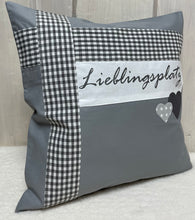 Lade das Bild in den Galerie-Viewer, Landhausstil Kissenhülle * Kissenbezug * Dekokissen * Lieblingsplatz * grau