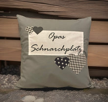 Загрузить изображение в средство просмотра галереи, Landhausstil Kissenhülle * Kissenbezug * Dekokissen grau * Opas Schnarchplatz *