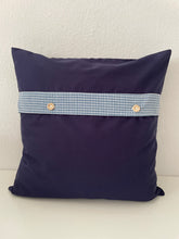 Lade das Bild in den Galerie-Viewer, Patchwork Kissenhülle, Landhausstil Kissenbezug, blau/grün/gelb 40x40cm