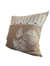 Carregar imagem no visualizador da galeria, Maritime Kissenhülle, Kissenbezug, Landhausstil Kissen, Dekokissen beige /weiß