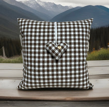 Lade das Bild in den Galerie-Viewer, Landhausstil Kissenhülle * Kissenbezug * Bauernstube Dekokissen * beige/braun, kariert