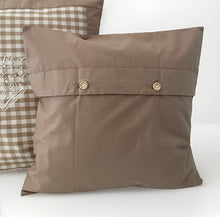 Carregar imagem no visualizador da galeria, Landhausstil Kissenhülle, Kissenbezug, beige/weiß kariertes Dekokissen