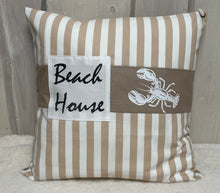 Lade das Bild in den Galerie-Viewer, Maritime Kissenhülle, Kissenbezug, Landhausstil Kissen, Dekokissen * Beach House * beige/weiß