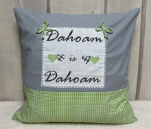 Lade das Bild in den Galerie-Viewer, Landhausstil Kissenhülle, Kissenbezug, Landhaus Kissen, Dekokissen*Dahoam is Dahoam * grün/grau
