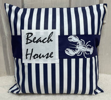 Lade das Bild in den Galerie-Viewer, Maritime Kissenhülle, Kissenbezug, Landhausstil Kissen, Dekokissen * Beach House * blau/weiß