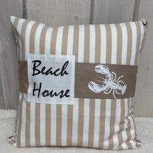Lade das Bild in den Galerie-Viewer, Maritime Kissenhülle, Kissenbezug, Landhausstil Kissen, Dekokissen * Beach House * beige/weiß