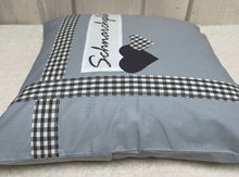 Lade das Bild in den Galerie-Viewer, Landhausstil Kissenhülle * Kissenbezug * Dekokissen * Schnarchplatz* grau