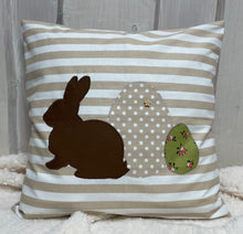Lade das Bild in den Galerie-Viewer, 1 Landhausstill Kissenhülle, Kissenbezug, Osterkissen,Ostern beige/braun