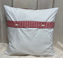 Load image into Gallery viewer, Patchwork cushion cover, country house style cushion cover, red/white 40x40cm.