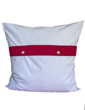 Carregar imagem no visualizador da galeria, Patchwork Kissenhülle, Landhausstil Kissenbezug, rot/weiß 50x50cm