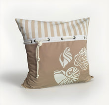 Carregar imagem no visualizador da galeria, Maritime Kissenhülle, Kissenbezug, Landhausstil Kissen, Dekokissen beige /weiß