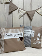 Lade das Bild in den Galerie-Viewer, Landhausstil Kissenhülle * Kissenbezug * Dekokissen beige/weiß * Lieblingsplatz *