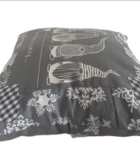 Carregar imagem no visualizador da galeria, Weihnachtliche Kissenhülle * Landhausstil Kissenbezug * Dekokissen *grau/weiß