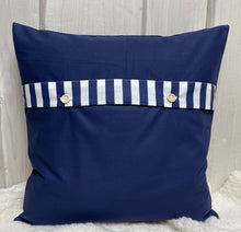 Load image into Gallery viewer, Patchwork cushion cover, country house style cushion cover, blue/white 40x40cm.