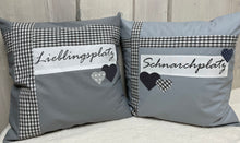 Lade das Bild in den Galerie-Viewer, Landhausstil Kissenhülle * Kissenbezug * Dekokissen * Schnarchplatz* grau