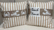 Lade das Bild in den Galerie-Viewer, Maritime Kissenhülle, Kissenbezug, Landhausstil Kissen, Dekokissen * Beach House * beige/weiß