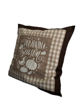 Lade das Bild in den Galerie-Viewer, Landhausstil Kissenhülle, Kissenbezug, Dekokissen*Herbst* Braun/beige kariert