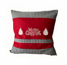 Carregar imagem no visualizador da galeria, Weihnachtliche Kissenhülle * Landhausstil Kissenbezug * Dekokissen *rot/grau
