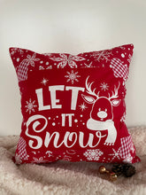 Lade das Bild in den Galerie-Viewer, Weihnachtliche Kissenhülle * Landhausstil Kissenbezug * Dekokissen *rot/weiß