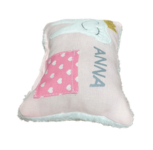 Carregar imagem no visualizador da galeria, Zahnfee Kissen / Personalisiert, Milchzahn Kissen, Zahnkissen, grau oder rosa 12x17cm.