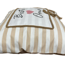 Lade das Bild in den Galerie-Viewer, Landhausstil Kissenhülle, Kissenbezug, Dekokissen *Beste Oma*beige/weiß