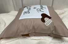Lade das Bild in den Galerie-Viewer, Landhausstil Kissenhülle, Vatertags Kissenbezug, Dekokissen *Bester Papa *beige/weiß