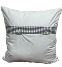 Lade das Bild in den Galerie-Viewer, Landhausstil Kissenhülle * Kissenbezug * Dekokissen * Home * weiß/grau mit Herzen