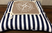 Lade das Bild in den Galerie-Viewer, Maritime Kissenhülle, Kissenbezug, Landhausstil Kissen * Kompass * blau/weiß/beige