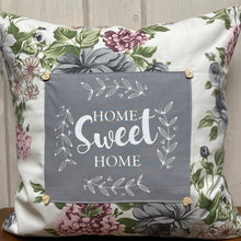 Lade das Bild in den Galerie-Viewer, Landhausstil Kissenhülle * Kissenbezug * Dekokissen „ Home Sweet Home „ naturweiß/grau/rosa/blau