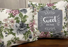 Lade das Bild in den Galerie-Viewer, Landhausstil Kissenhülle * Kissenbezug * Dekokissen „ Home Sweet Home „ naturweiß/grau/rosa/blau