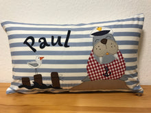 Carregar imagem no visualizador da galeria, Namenskissen, Kuschelkissen, Kissen Geburt, Kinderkissen