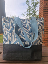 Load image into Gallery viewer, Große Handgefertigte Jeanstasche / Schultertasche Größe ca.42x38x14cm
