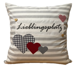 Landhausstil Kissenhülle * Kissenbezug * Dekokissen * Lieblingsplatz *