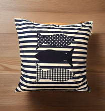 Carregar imagem no visualizador da galeria, Maritime Kissenhülle, Landhausstil Kissenbezug, Dekokissen * Fische *blau/weiß
