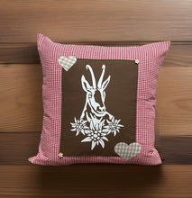 Load image into Gallery viewer, 1x country house style cushion cover * cushion cover * farmhouse decorative cushion * chamois *
