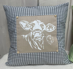 1x Landhausstil Kissenhülle * Kissenbezug * Bauernstube Dekokissen * Kuh*