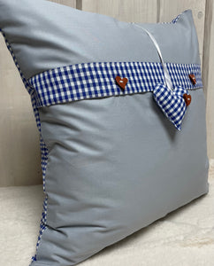 Landhausstil Kissenhülle * Kissenbezug * Bauernstube Dekokissen * blau/weiß kariert