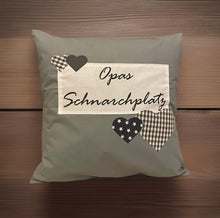 Загрузить изображение в средство просмотра галереи, Landhausstil Kissenhülle * Kissenbezug * Dekokissen grau * Opas Schnarchplatz *
